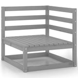 8-Piece Solid Pinewood Garden Lounge Set