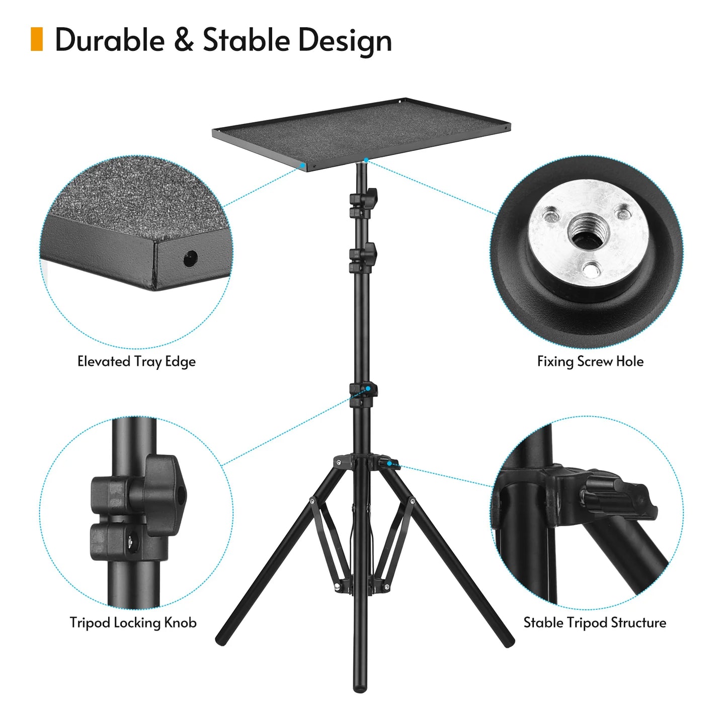 Universal laptop projector tripod stand & holder