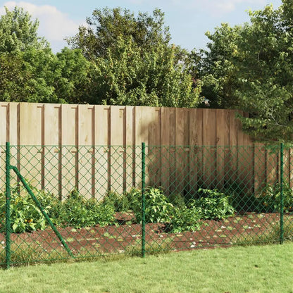 Durable 0.8x10m green chain link fence for garden