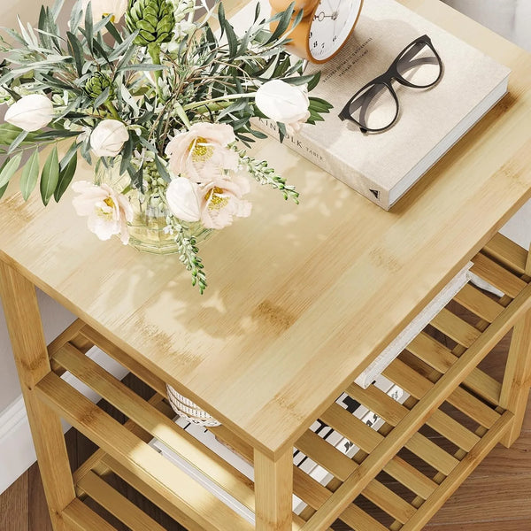 3-Tier Narrow Nightstand Bedside Table