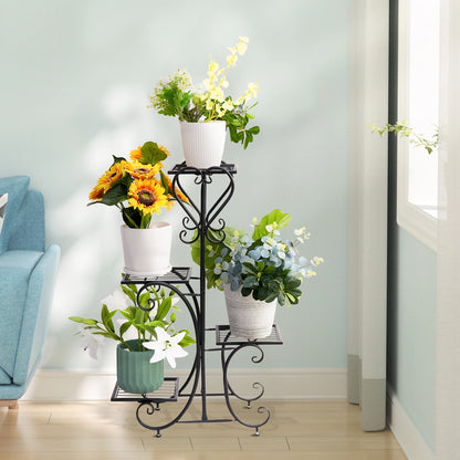 Metal outdoor indoor garden plant stand