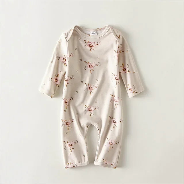 Long Sleeves Soft Cotton Newborn Jumpsuit