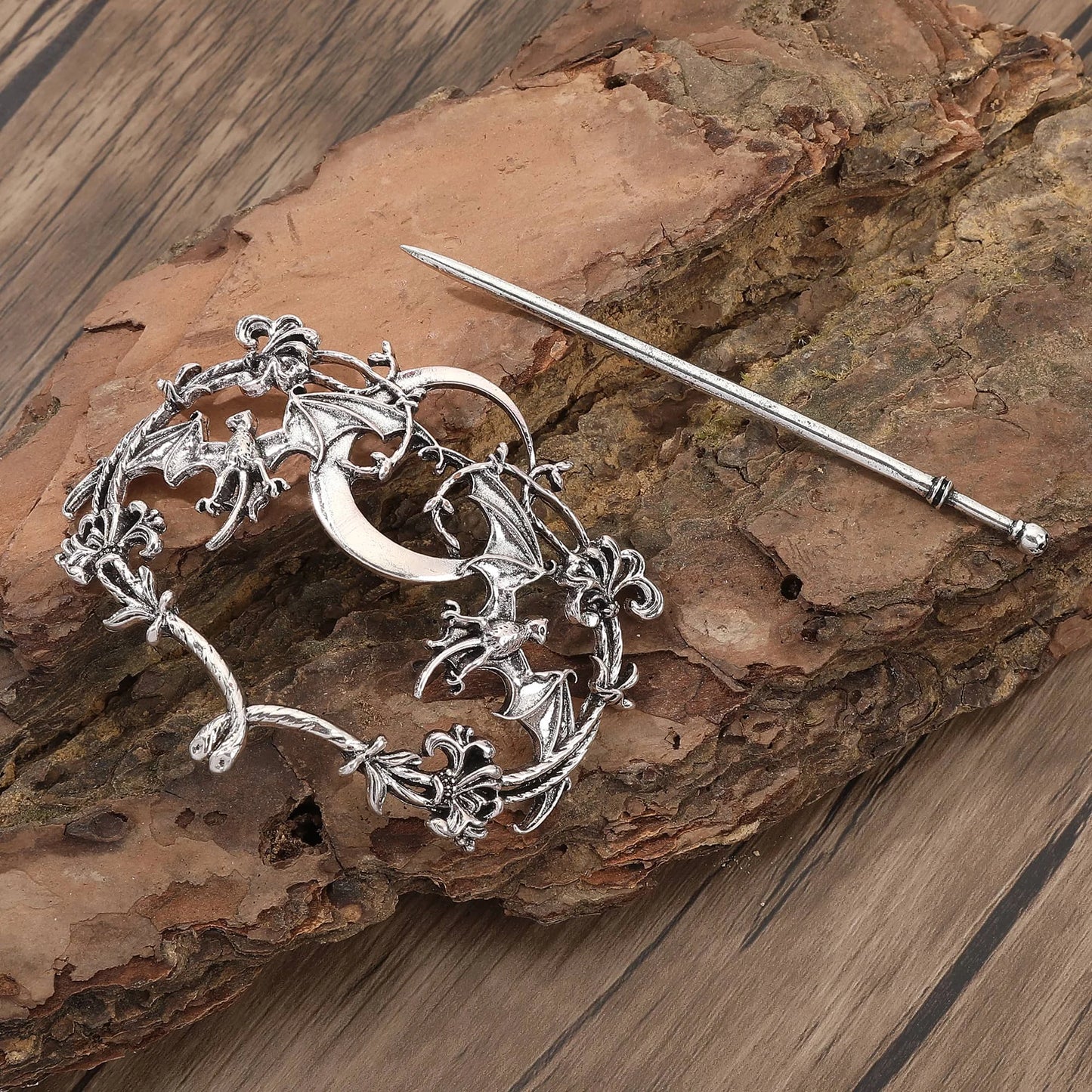 Retro Vampire Bat Halloween Hairpin
