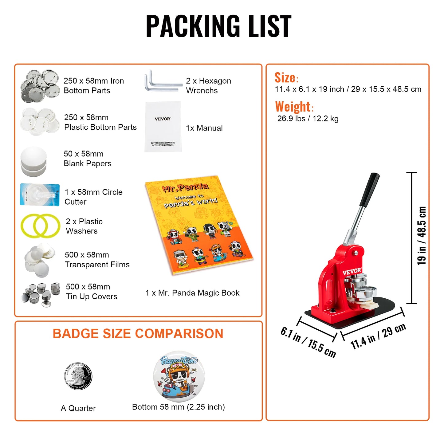 Badge Maker Machine DIY Button Pin