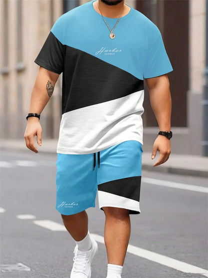 Fashion t-shirt shorts suit
