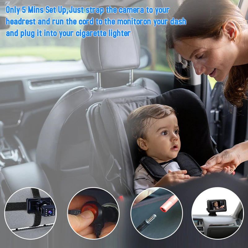 1080P Baby Car Monitor Mirror