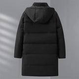 Men's Hooded Long Duck Down Coat
