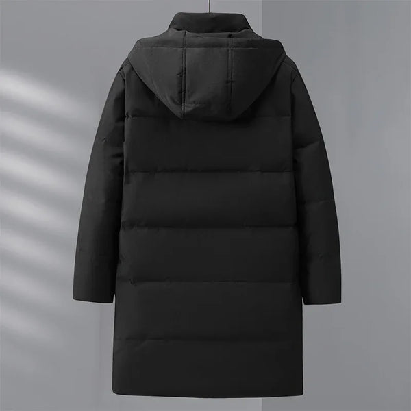 Men's Hooded Long Duck Down Coat