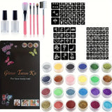 Glitter Temporary Tattoo Set