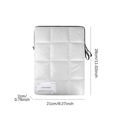 Down padded laptop sleeve bag