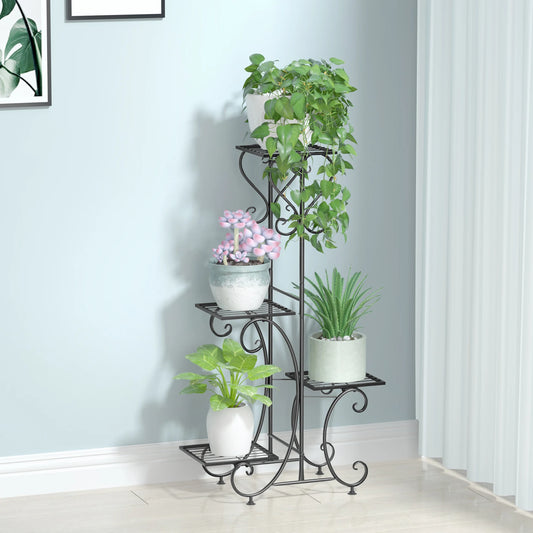 Metal outdoor indoor garden plant stand