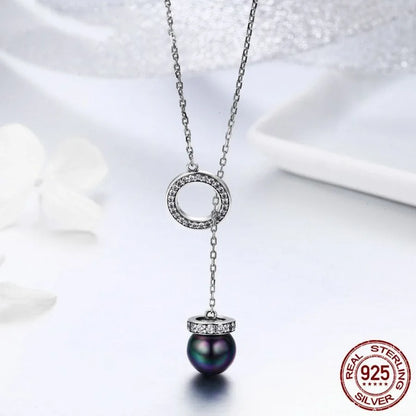 Sterling Silver Natural Water Pearl Necklace