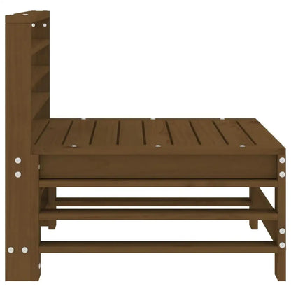 Set of 2 pine wood middle sofas for garden