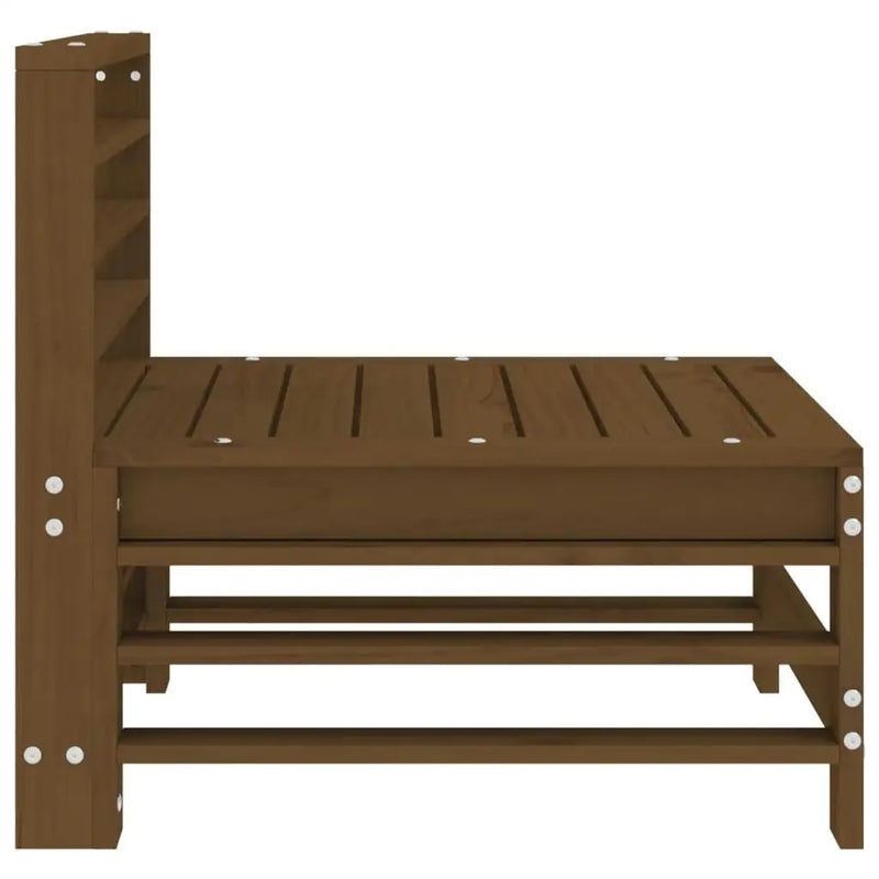 Set of 2 pine wood middle sofas for garden