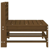 Set of 2 Pine Wood Middle Sofas for Garden