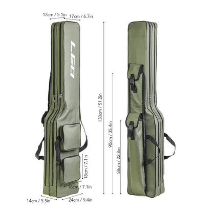 Portable durable fishing rod tackle bag