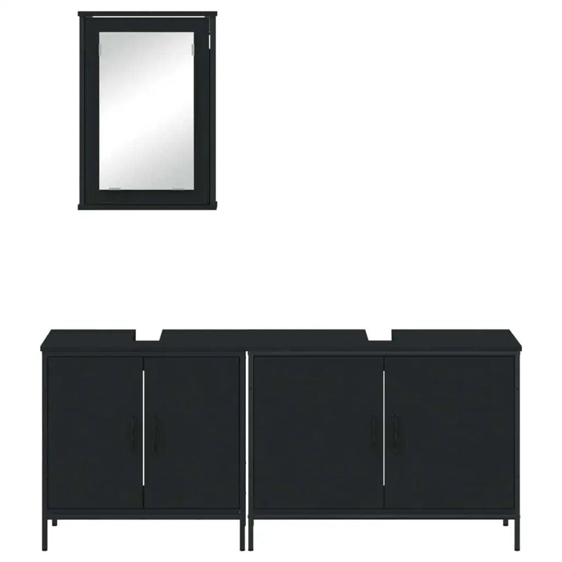 3-Piece Engineered Wood Bathroom Furniture Set