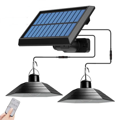 Solar pendant light with remote control
