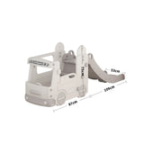 Kid's Home Functional Slide with Bus
