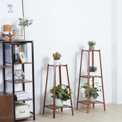 Garden vintage tall plant stand bamboo planter