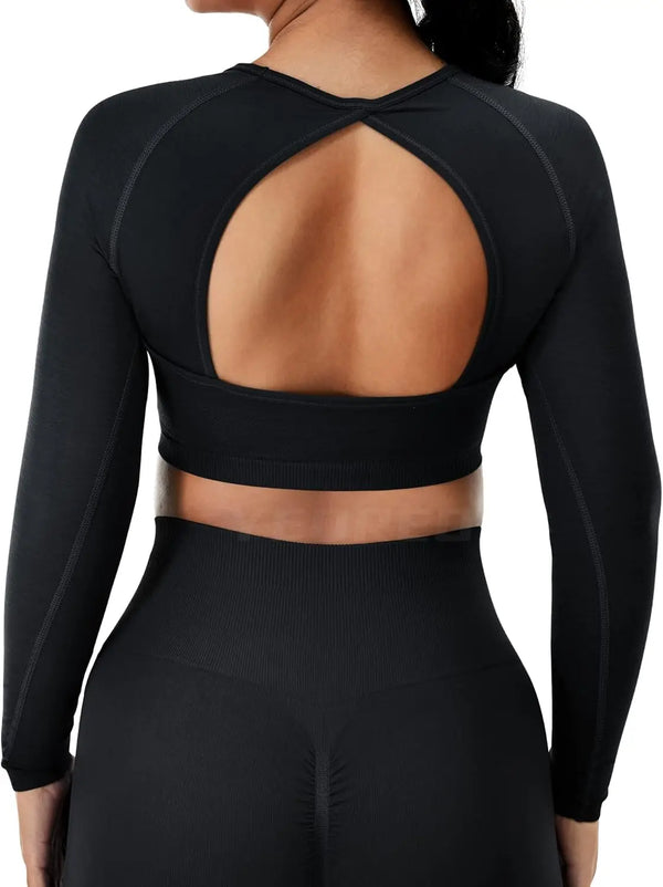 Long Sleeve Seamless Crop Top for Women | East R Us