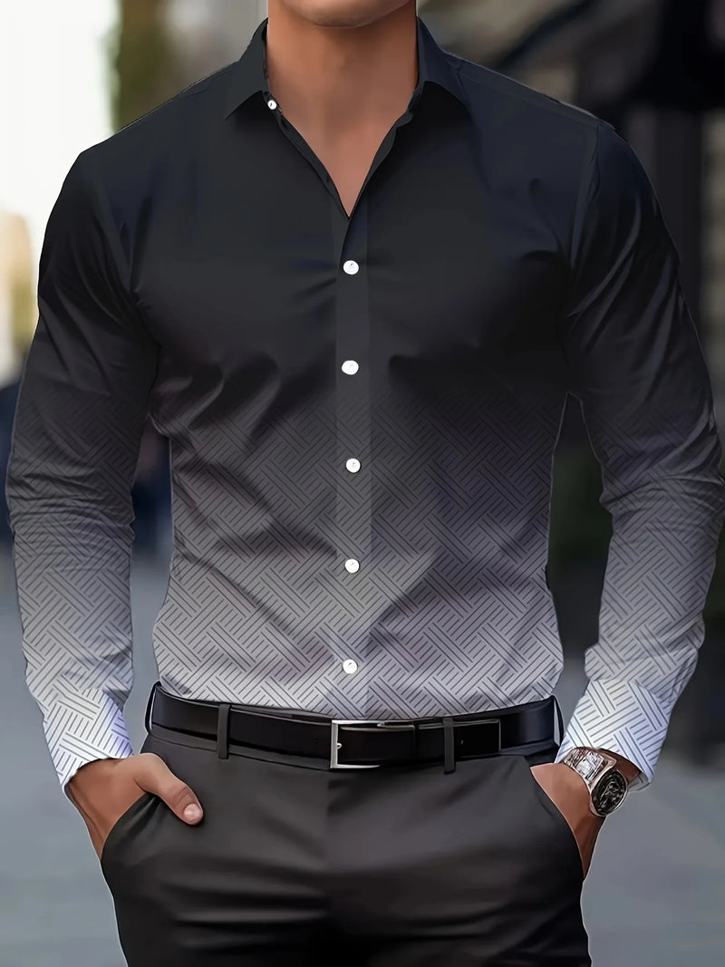 Comfortable Striped Soft Lapel Shirt