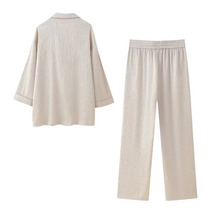 Women's double breasted jacket & pants set
