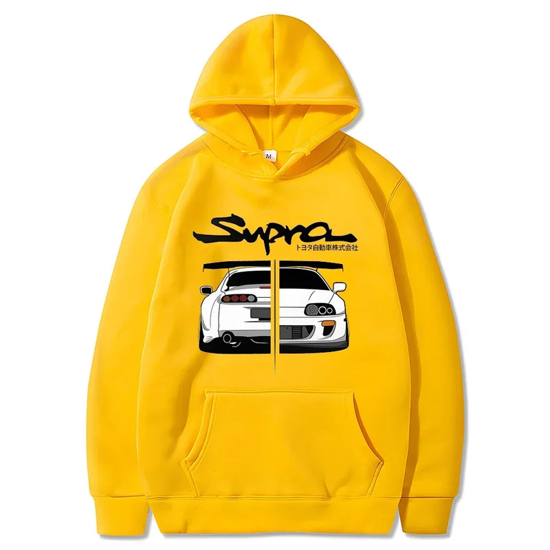 Manga Print Loose Long Sleeve Hoodie