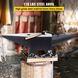 Single Round Horn Anvil Steel Block