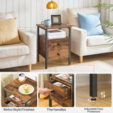 Nightstand Bedside Table with 2 Drawers