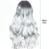 Long Wavy Gradient Synthetic Natural Wig