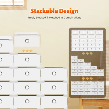 Set of 20 Clear Shoe Boxes