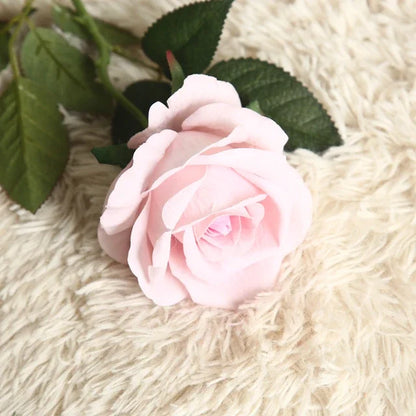 Beautiful silk roses bouquet flowers