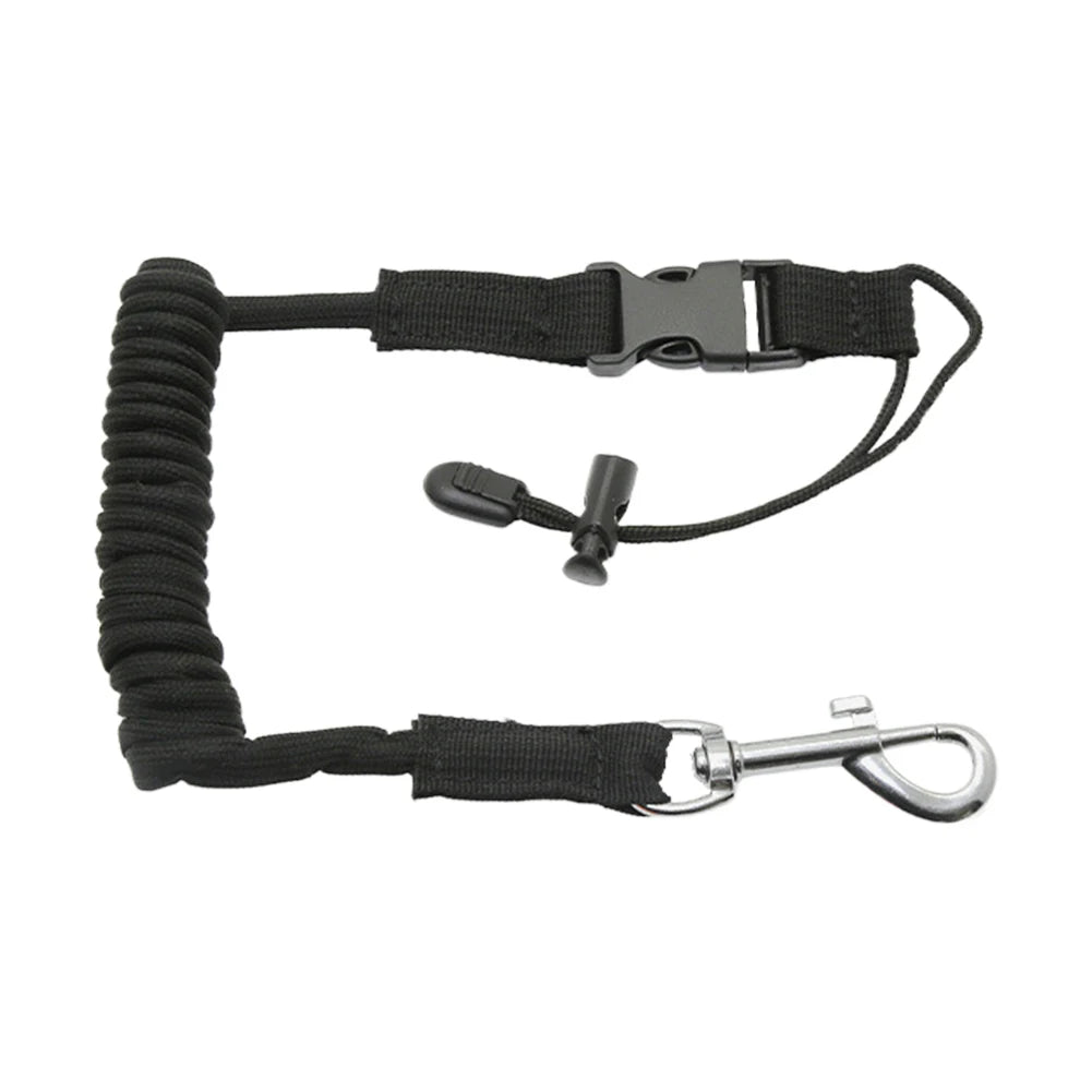 Adjustable safety rod holder paddle rope