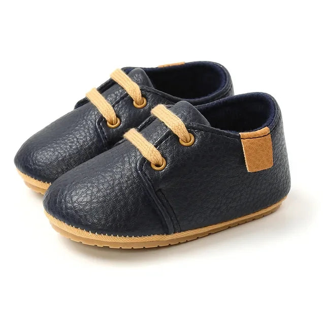 Solid Leather Non-slip Sole Baby Shoes