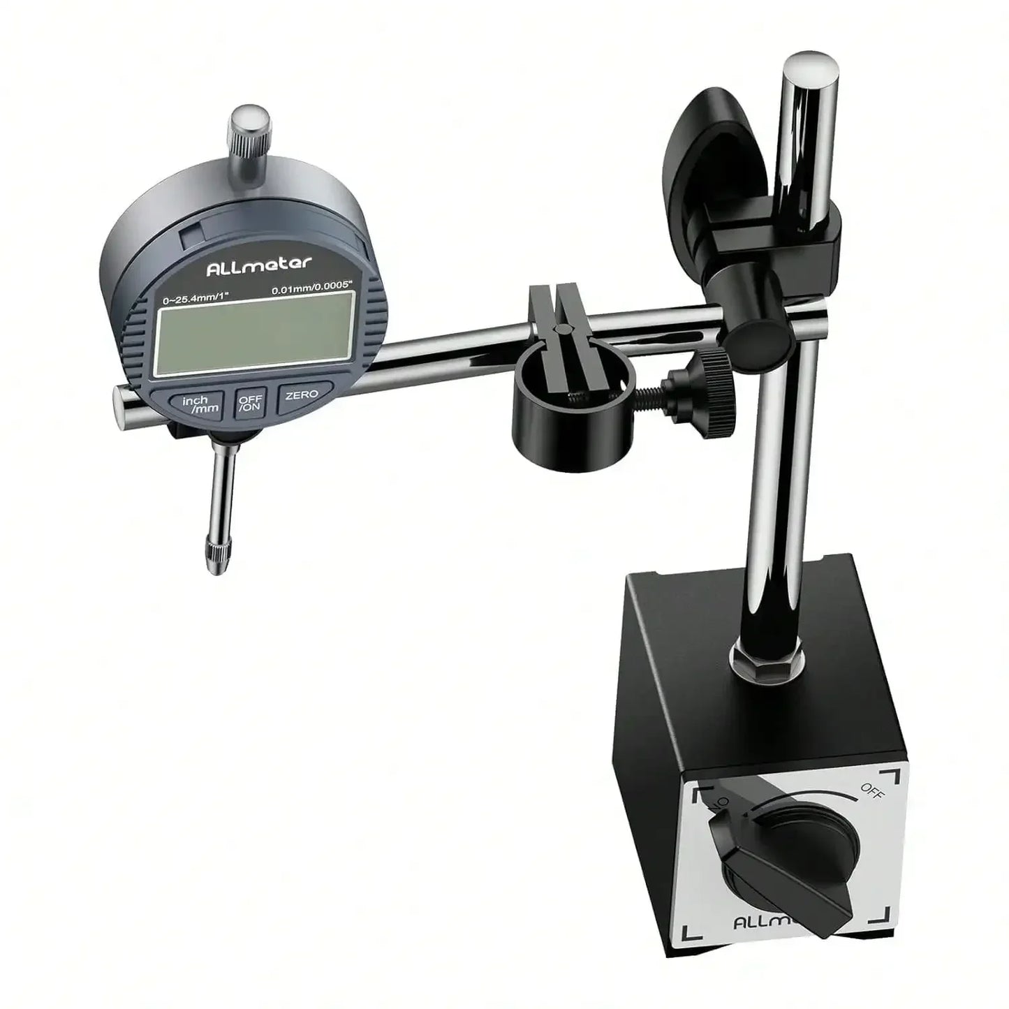Digital dial indicator with magnetic base