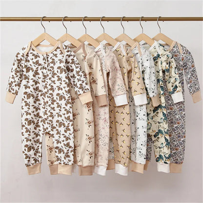 Long sleeves soft cotton newborn jumpsuit