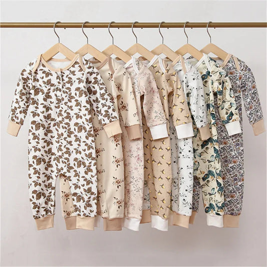 Long sleeves soft cotton newborn jumpsuit
