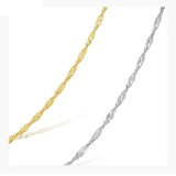Original 18k Wave Chains Gold Necklaces