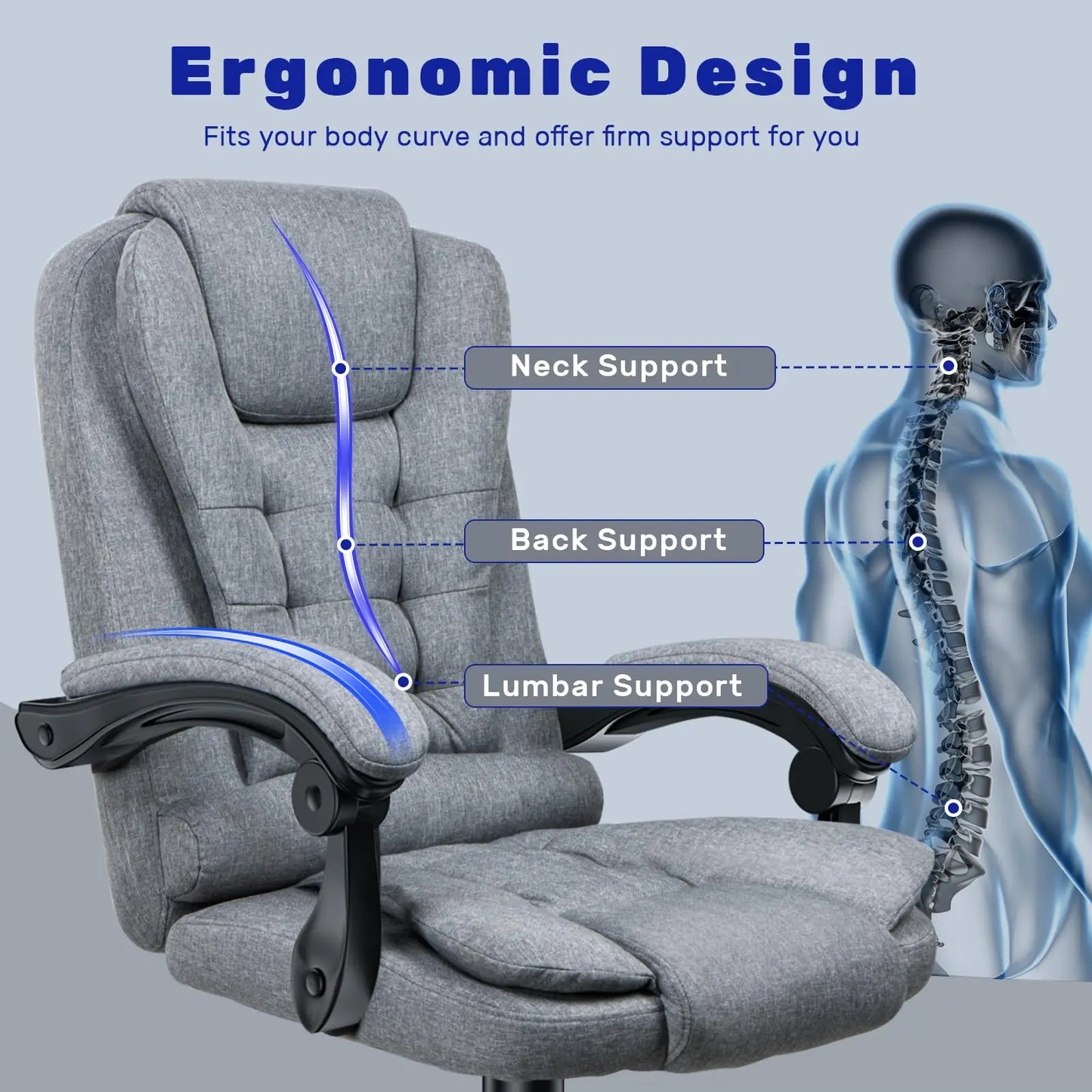 Executive high back pu leather chair