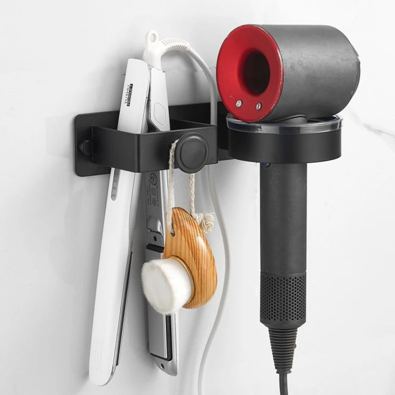 Wall Mounted Hair Dryer Storage Rack