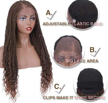 28inch cornrow braids lace wigs