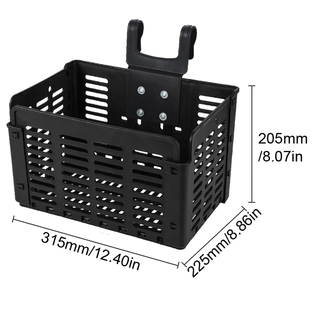 Bicycle foldable basket