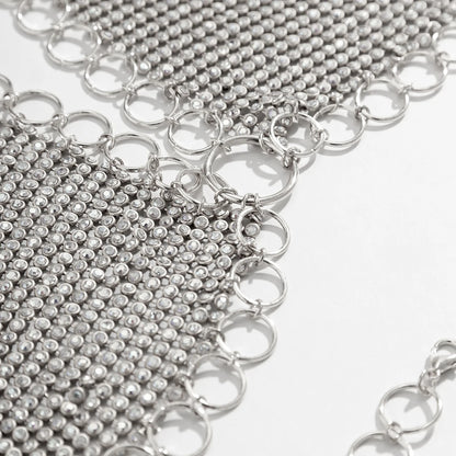 Shiny Rhinestone Mesh Body Chain