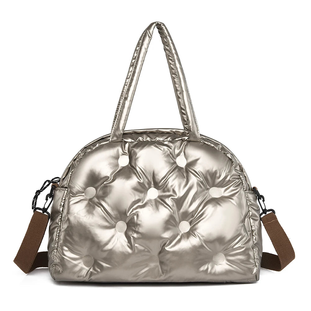 Women's shell quilted lattice bag
