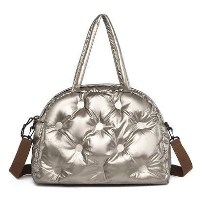 Women's shell quilted lattice bag