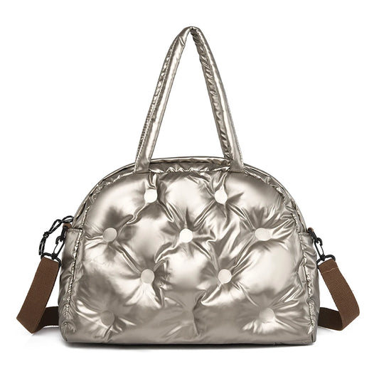 Women's shell quilted lattice bag