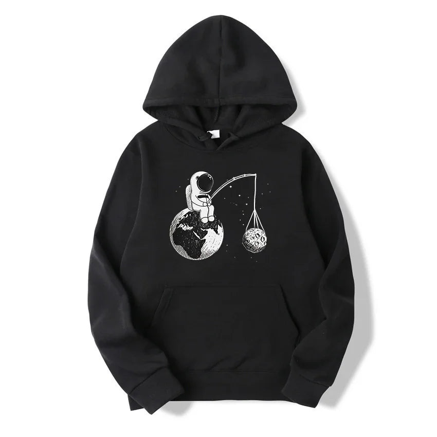 Cartoon astronaut print fashion hoodies