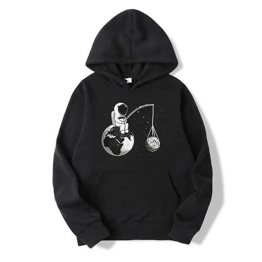 Cartoon astronaut print fashion hoodies
