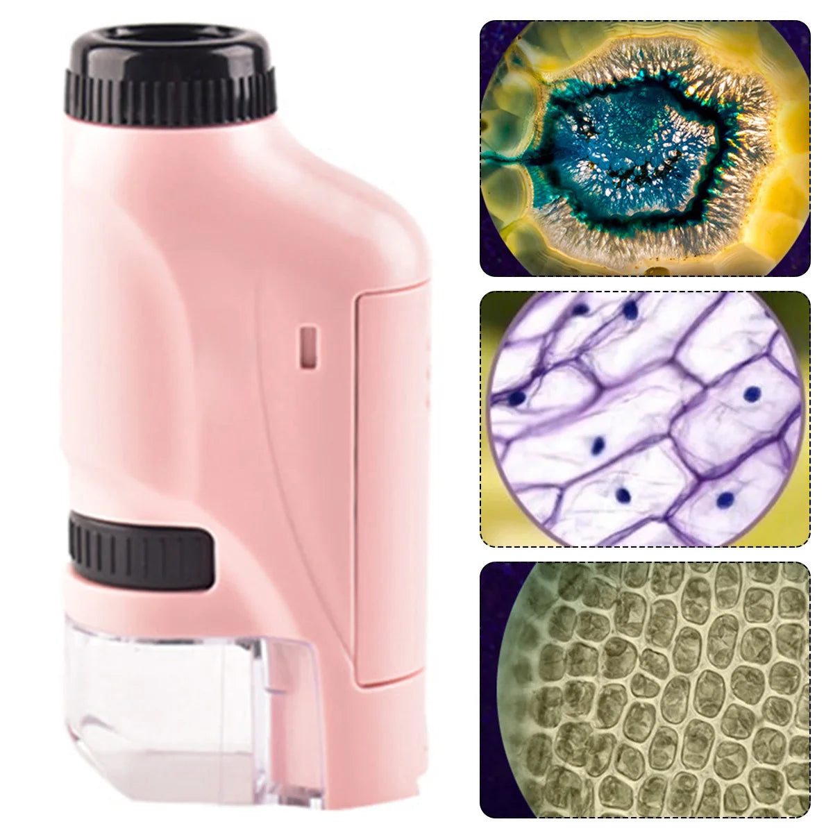 60-120x educational mini handheld microscope toy